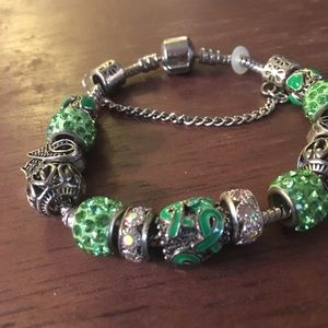 Green charm bracelet